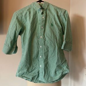 Ralph Lauren 3/4 sleeve shirt, size 8 slim fit.
